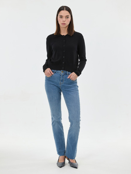 Orsay ORSAY Fekete női pulóver gallérral