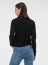 Orsay ORSAY Fekete női pulóver gallérral