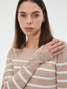 Orsay ORSAY bézs színű női csíkos pulóver