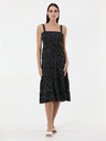 Orsay ORSAY Fekete pöttyös női midi ruha