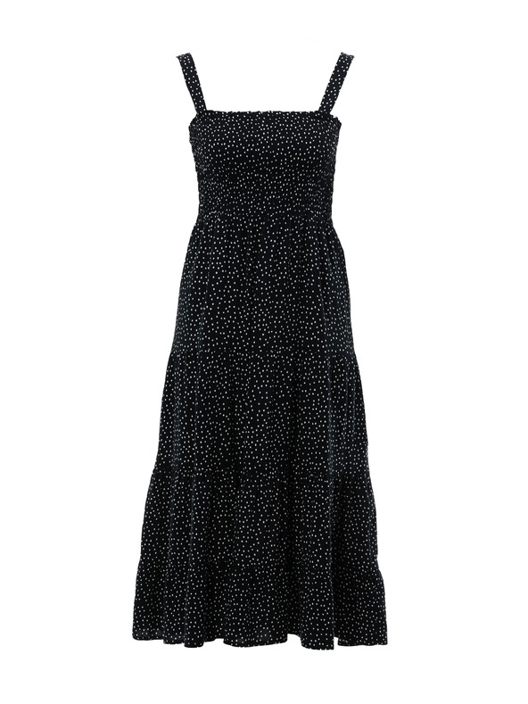 Orsay ORSAY Fekete pöttyös női midi ruha