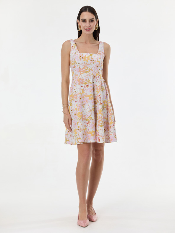 Orsay ORSAY Világos rózsaszín mintás női térdig érő ruha