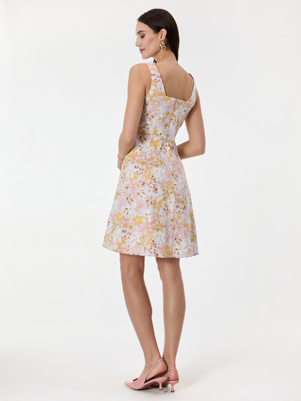 Orsay ORSAY Világos rózsaszín mintás női térdig érő ruha