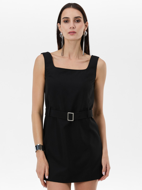 Orsay ORSAY fekete női ruha övvel