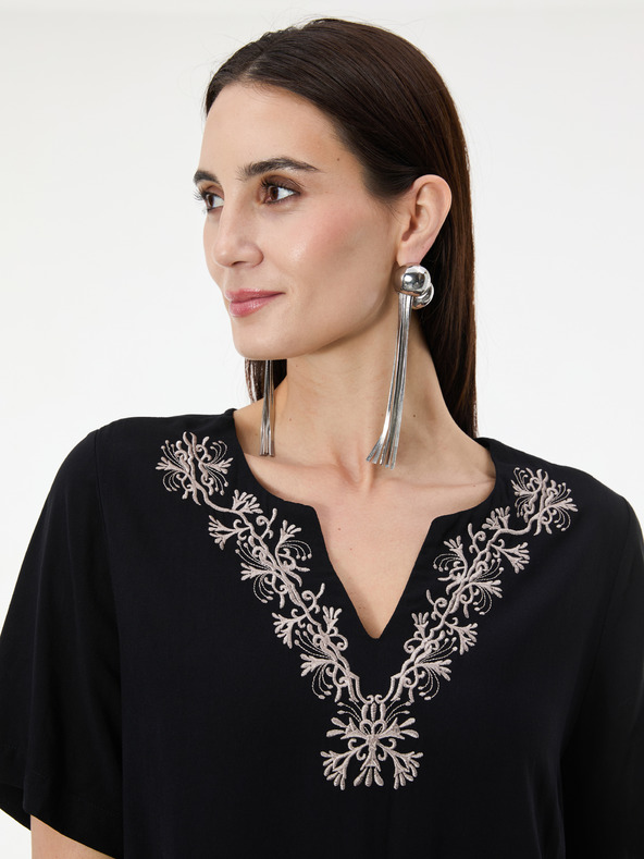 Orsay ORSAY fekete női térdig érő ruha