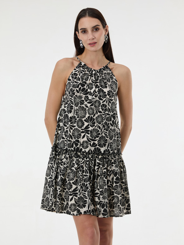 Orsay ORSAY fekete női mintás, térdig érő ruha