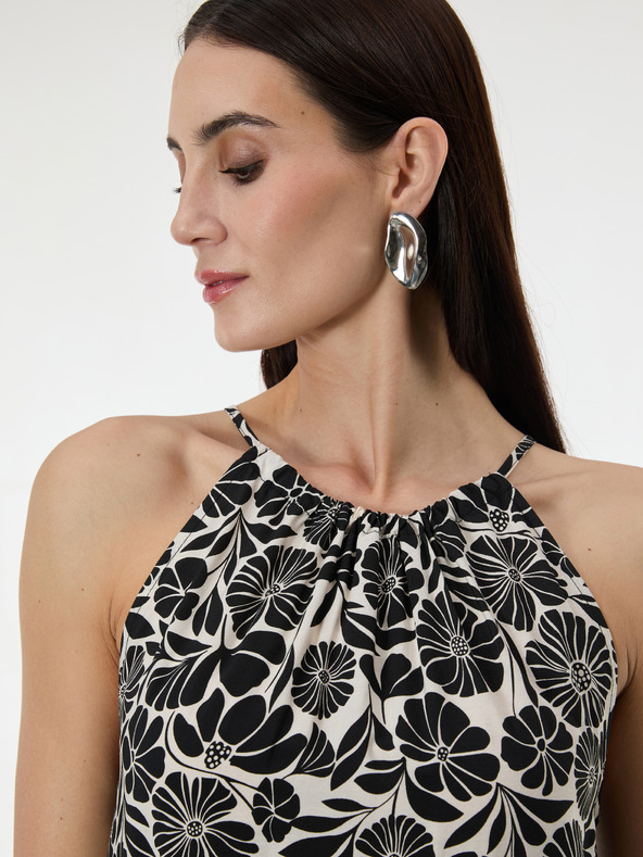 Orsay ORSAY fekete női mintás, térdig érő ruha