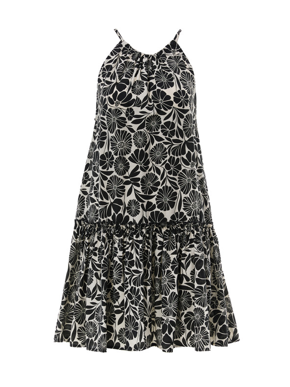 Orsay ORSAY fekete női mintás, térdig érő ruha