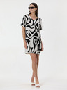 Orsay ORSAY fekete női mintás, térdig érő ruha