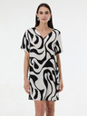 Orsay ORSAY fekete női mintás, térdig érő ruha