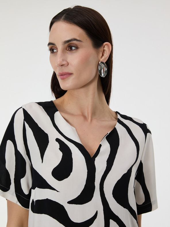 Orsay ORSAY fekete női mintás, térdig érő ruha