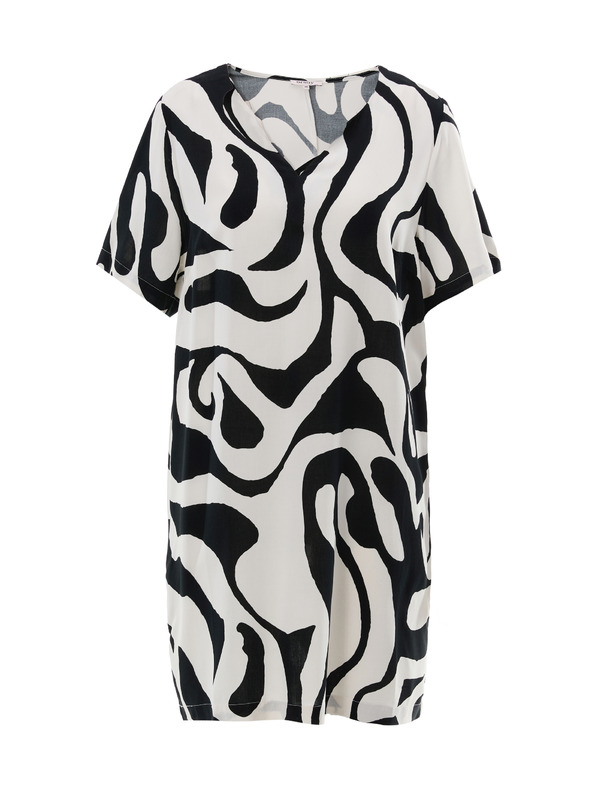 Orsay ORSAY fekete női mintás, térdig érő ruha