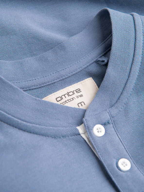 Ombre Clothing Világoskék férfi póló póló Ombre Ruházat