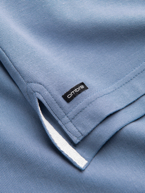 Ombre Clothing Világoskék férfi póló póló Ombre Ruházat