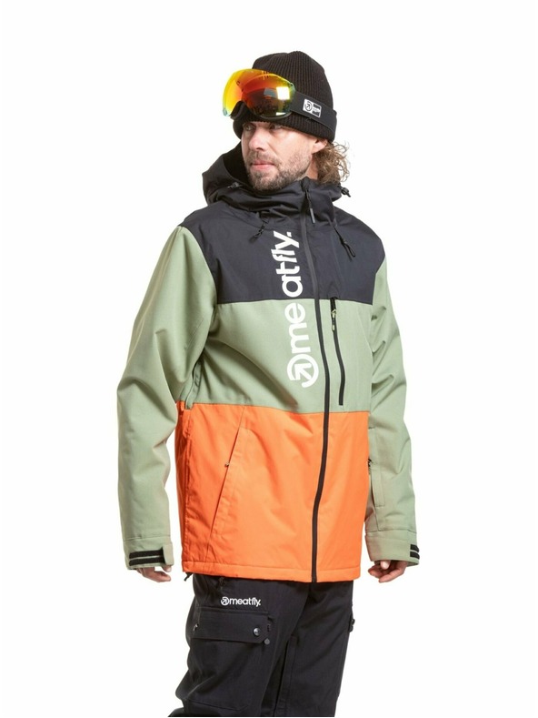 Meatfly Meatfly férfi SNB & SKI kabát Manifold Black / Orange