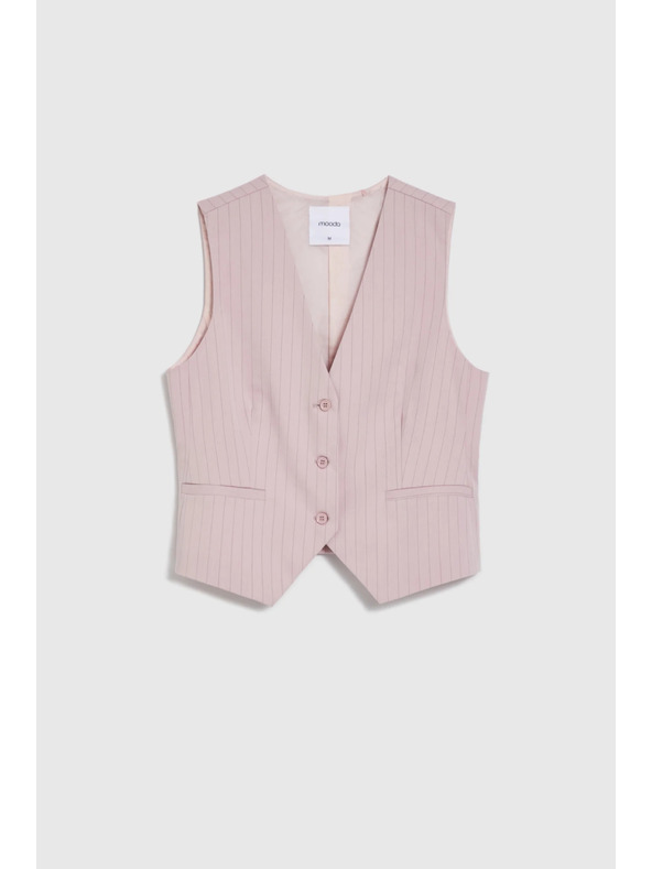 Moodo Mellény finom csíkozással rózsaszín Moodo