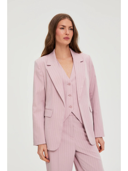 Moodo Blazer csíkozással rózsaszín Moodo