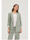 Moodo Lenvászon keverék blazer olivazöld Moodo