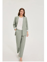 Moodo Lenvászon keverék blazer olivazöld Moodo