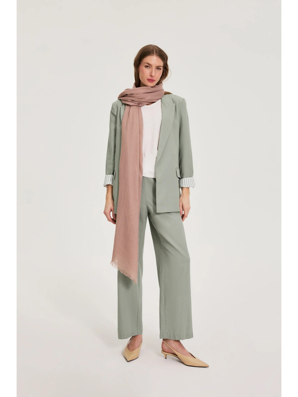 Moodo Lenvászon keverék blazer olivazöld Moodo