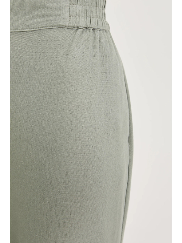 Moodo Lenvászon keverék nadrág olivazöld Moodo