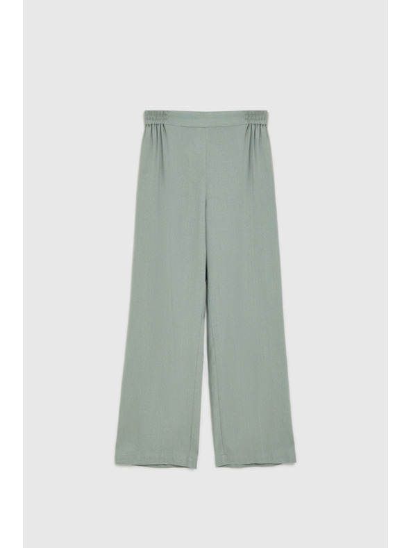 Moodo Lenvászon keverék nadrág olivazöld Moodo