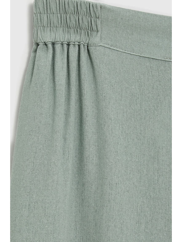 Moodo Lenvászon keverék nadrág olivazöld Moodo
