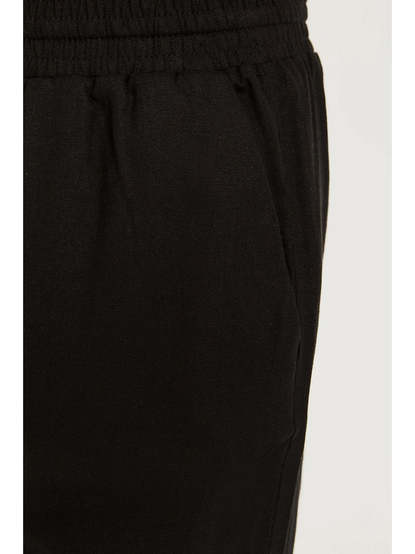 Moodo Viszkóz és len nadrág fekete Moodo