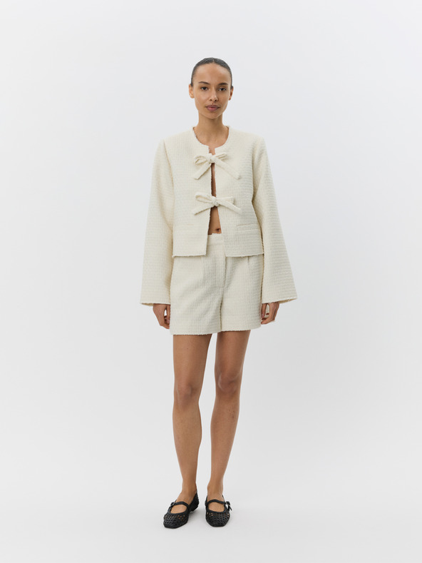 Sofie Schnoor Krémszínű gyapjú női kabát MAESW