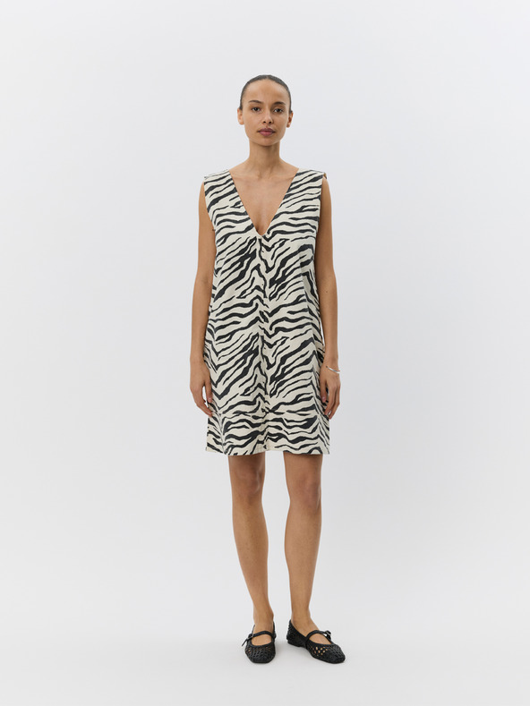 Sofie Schnoor Krémszínű állati mintás ruha OLYMPESW