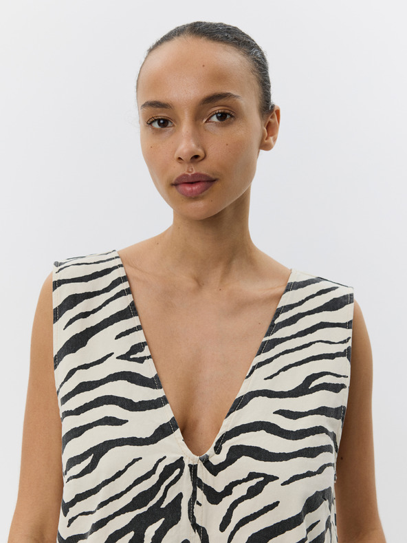 Sofie Schnoor Krémszínű állati mintás ruha OLYMPESW