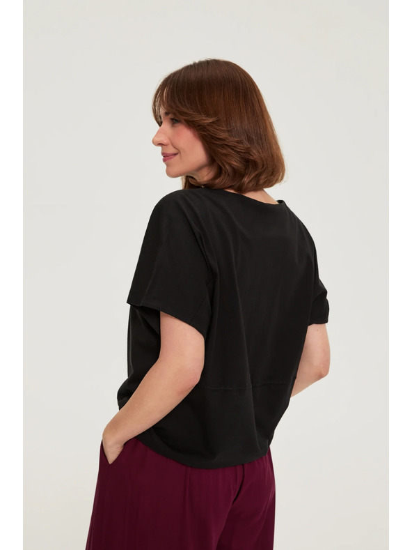 Moodo Fekete kötözött póló Moodo