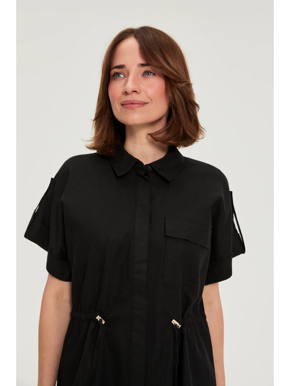 Moodo Fekete kötözött blúz Moodo