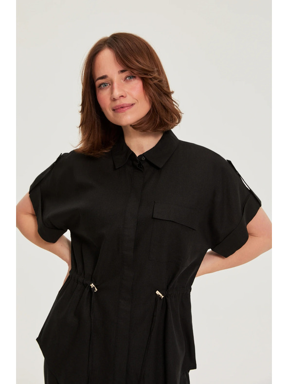 Moodo Fekete kötözött blúz Moodo