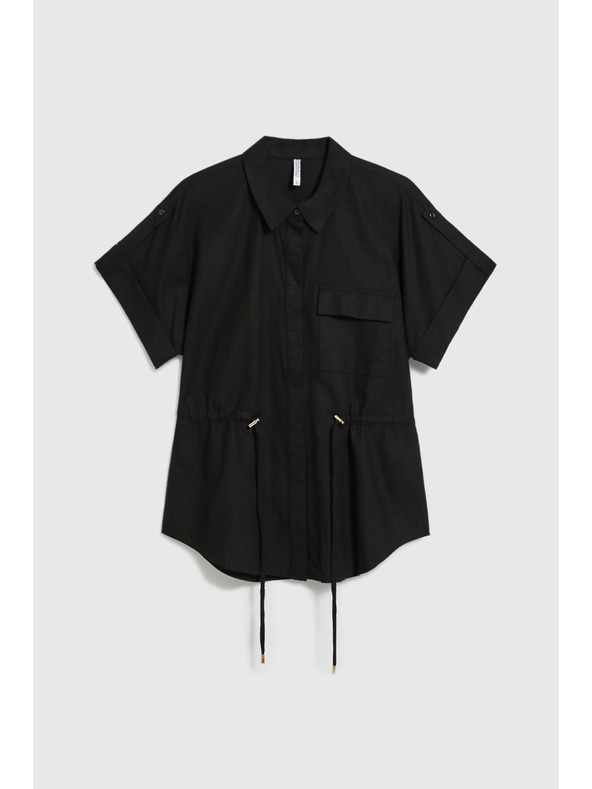 Moodo Fekete kötözött blúz Moodo