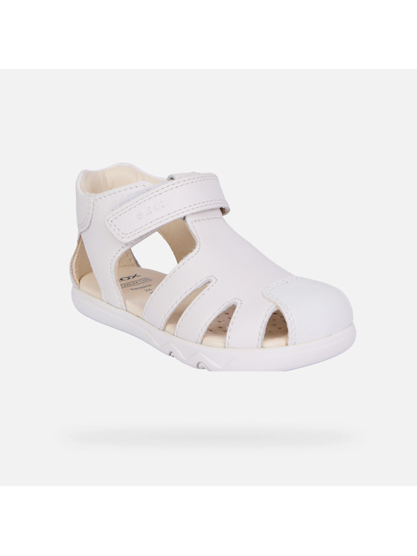 Geox Fehér fiú barefoot szandál első lépésekhez Geox Steppieup