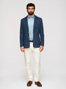 Ombre Clothing Férfi kék zakó SLIM finom textúrával