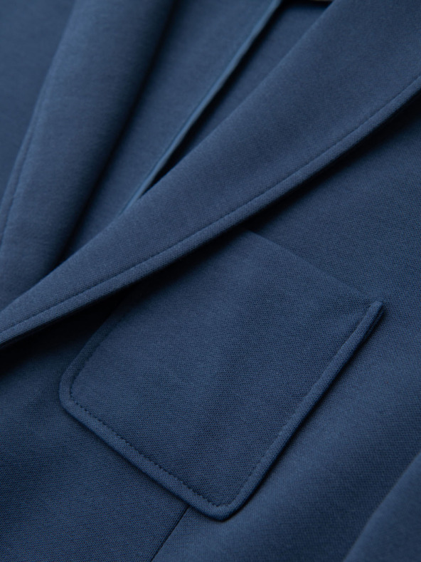 Ombre Clothing Férfi kék zakó SLIM finom textúrával