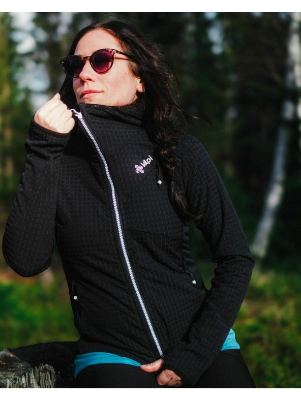 Kilpi Kilpi FRENSIS-W kapucnis polár női pulóver Fekete