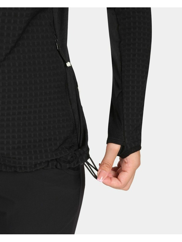 Kilpi Kilpi FRENSIS-W kapucnis polár női pulóver Fekete