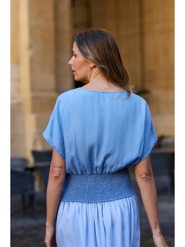 Moodo Lyocell kék ing Moodo