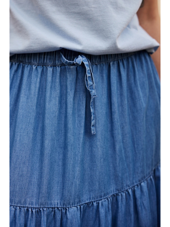 Moodo Lyocell kék szoknya Moodo