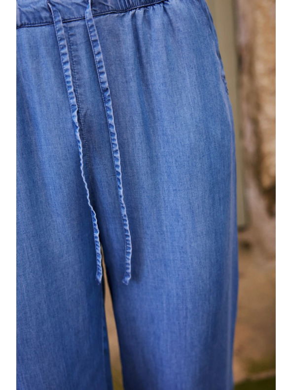 Moodo Kék lyocell nadrág Moodo