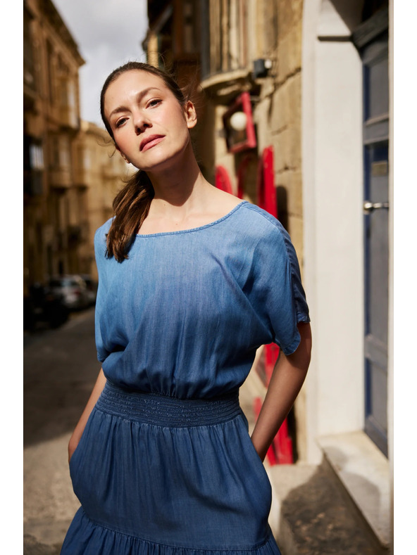 Moodo Midi kék szoknya Moodo