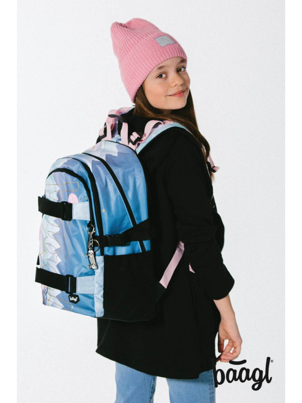 BAAGL  BAAGL 5 SET Skate Moon: hátizsák, tolltartó, zsák, deszkák, pénztárca