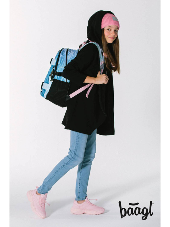 BAAGL  BAAGL 5 SET Skate Moon: hátizsák, tolltartó, zsák, deszkák, pénztárca