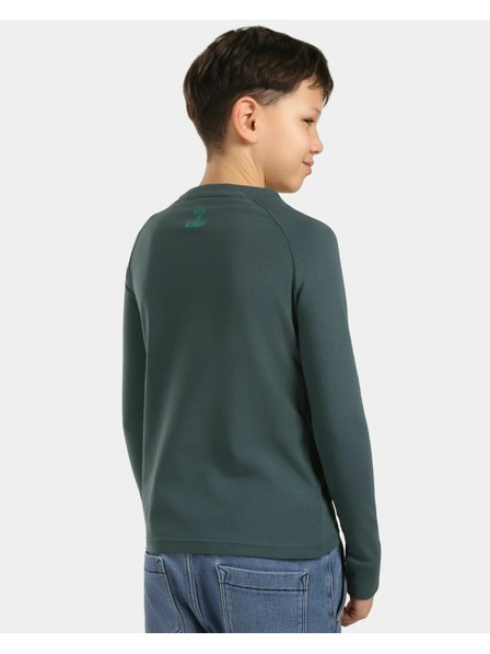 Kilpi Fiú hosszú ujjú pamut pólő Kilpi VERATI-JB Sötétzöld