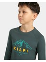 Kilpi Fiú hosszú ujjú pamut pólő Kilpi VERATI-JB Sötétzöld