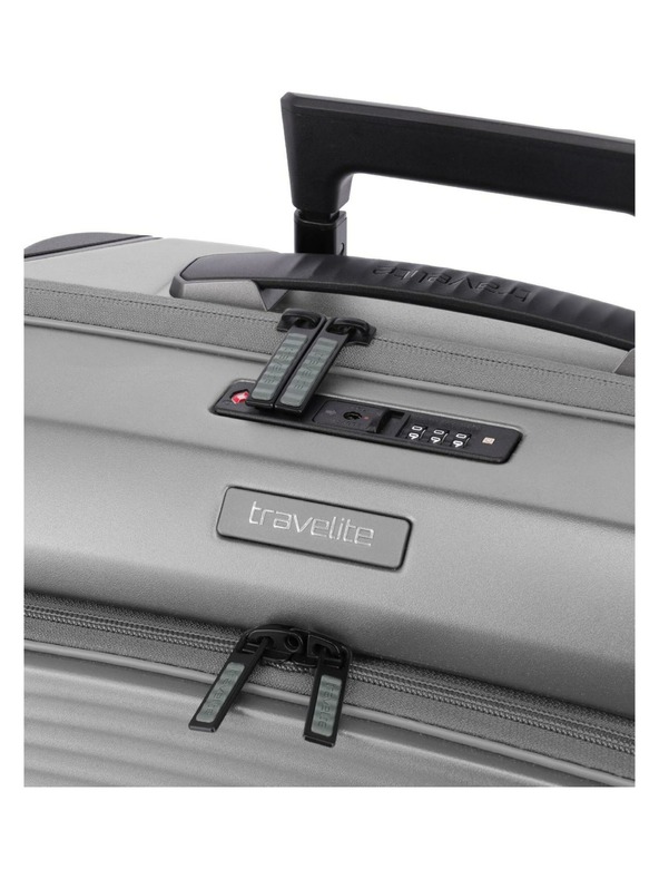 Travelite Utazási bőrönd Travelite Millennium S Front pocket Silver