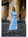 Moodo Lyocell kék szoknya Moodo